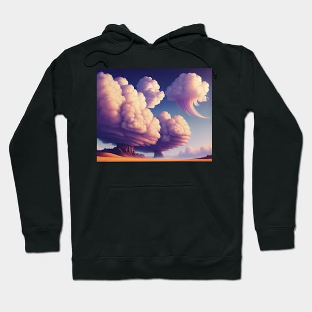 Great Clouds on Desert Hoodie by Fantasyscape